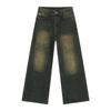 Denim Men's Retro Washed Loose Casual Wide-Leg Jeans