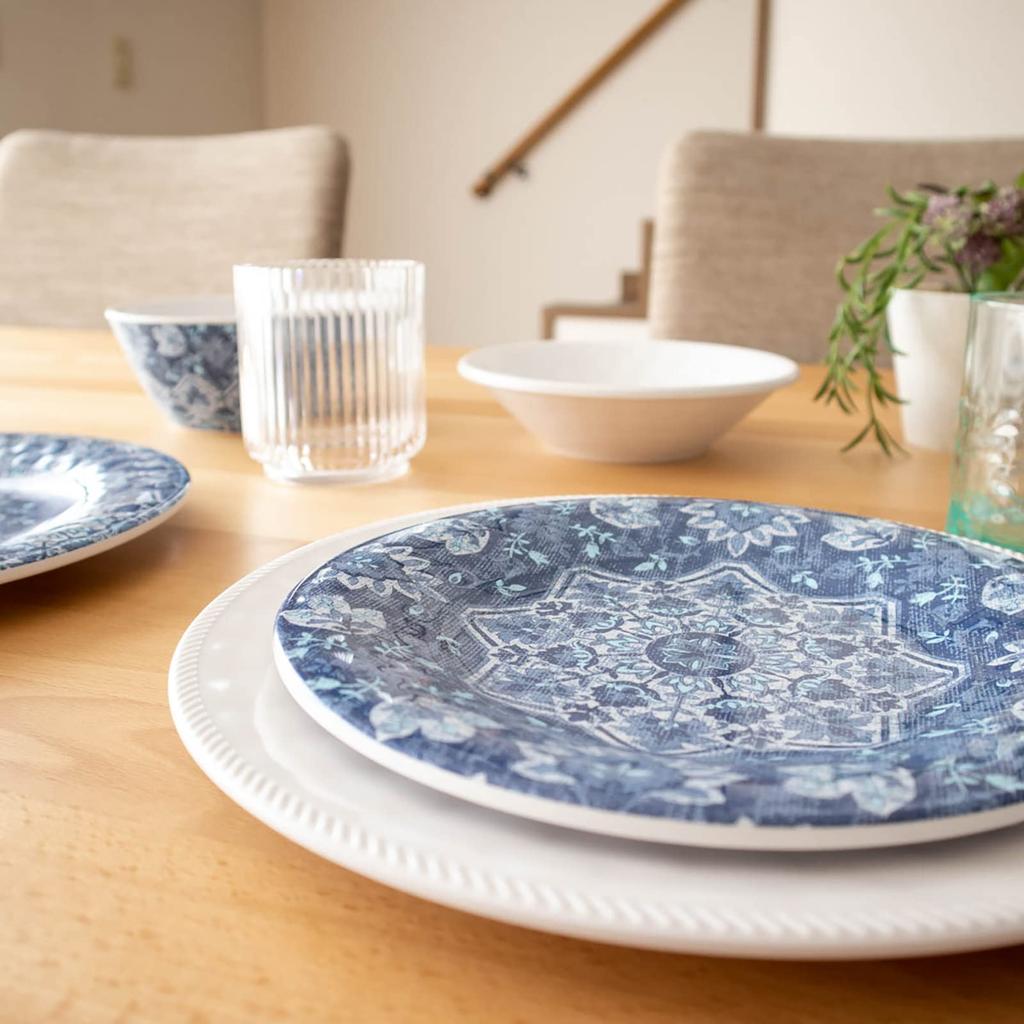 Etisk, uknuselig, BPA-fri Atlantic Blue bolle, serveringsbolle, frokostblandingbolle, ca. 16 cm diameter, barnesikker, kafeservise, lettvektig,