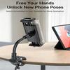 360 Degree Rotating Mobile Phone Clamp/Magnetic Holder Gooseneck Bracket for Cellphone Tablet Exercise Bike Phone Mount
