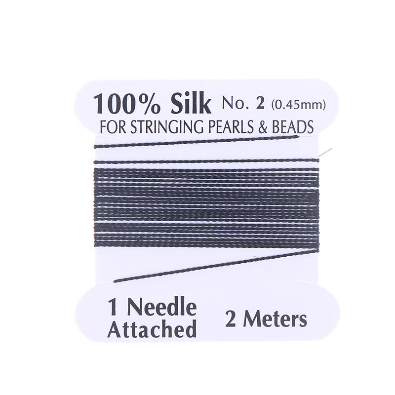 

2# 0.45мм 10шт/пакет Ручной работы 100% Натуральный шелковый шнур Веревка с бисерной шелковой нитью Игольный конец Шелк для изготовления DIY ювелирных изделий