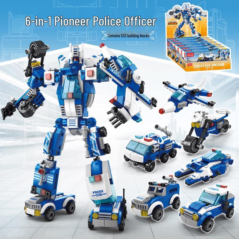 Lele Brothers Transforming Robot Building Blocks for Kids