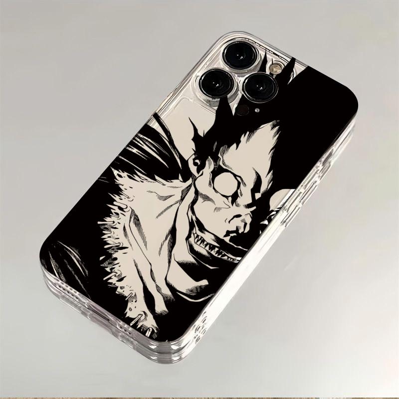 Anime Death Note Phone Case For iPhone 17 Air 16E 16 15 14 11 Pro Max Plus 13 12 Mini 8 7 X Transparent Shockproof Cover