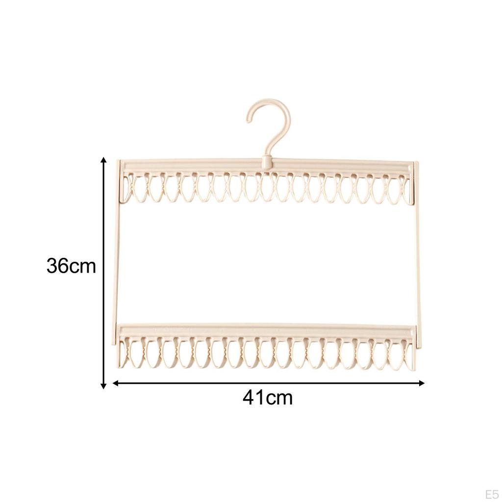 Clothes Drying Hanger with Clips ,Underwear Hanger, Windproof Laundry Rack, Sock Rack