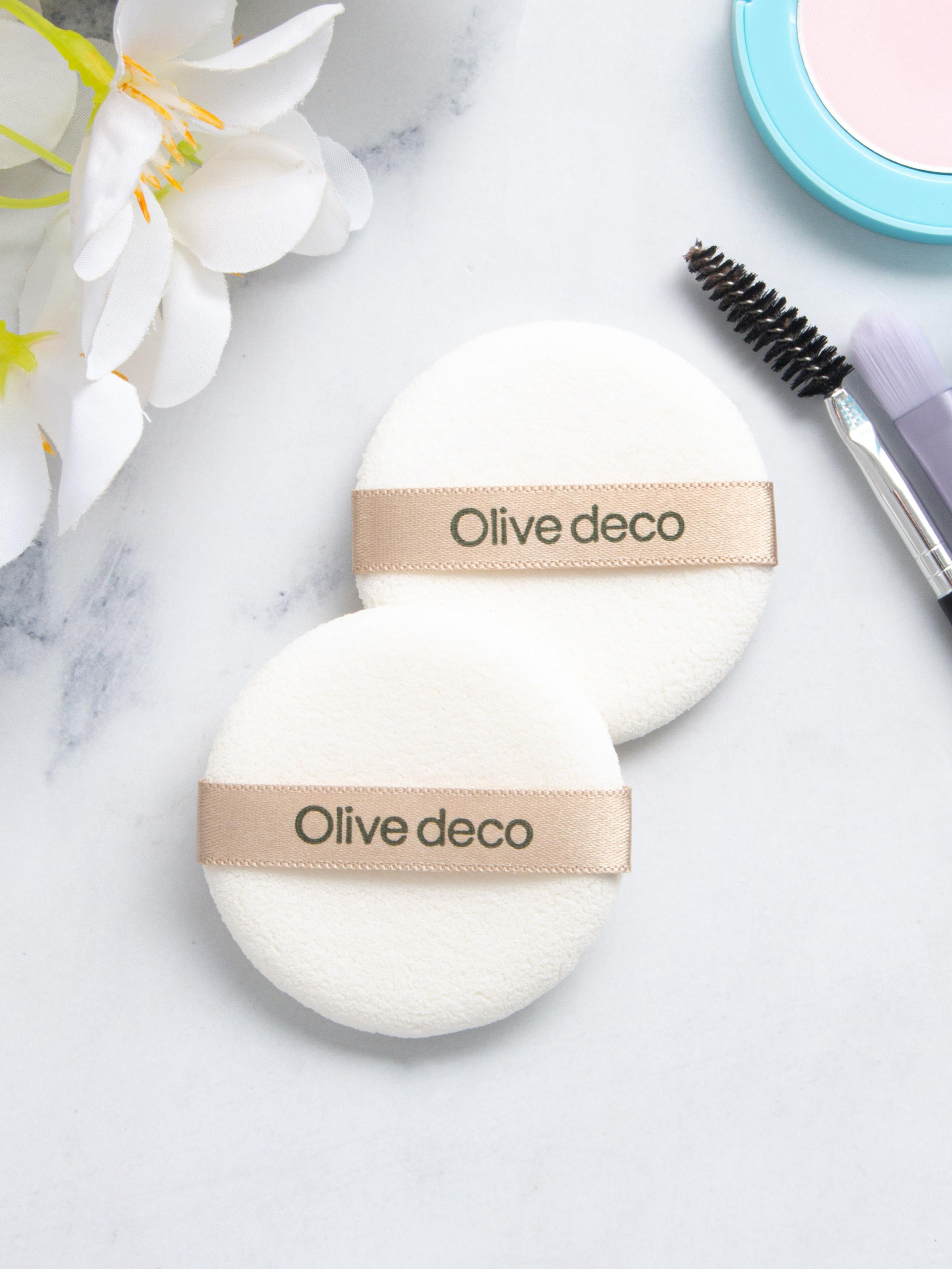 Olive Deco Round Makeup Puffs (2-Count) 1ea