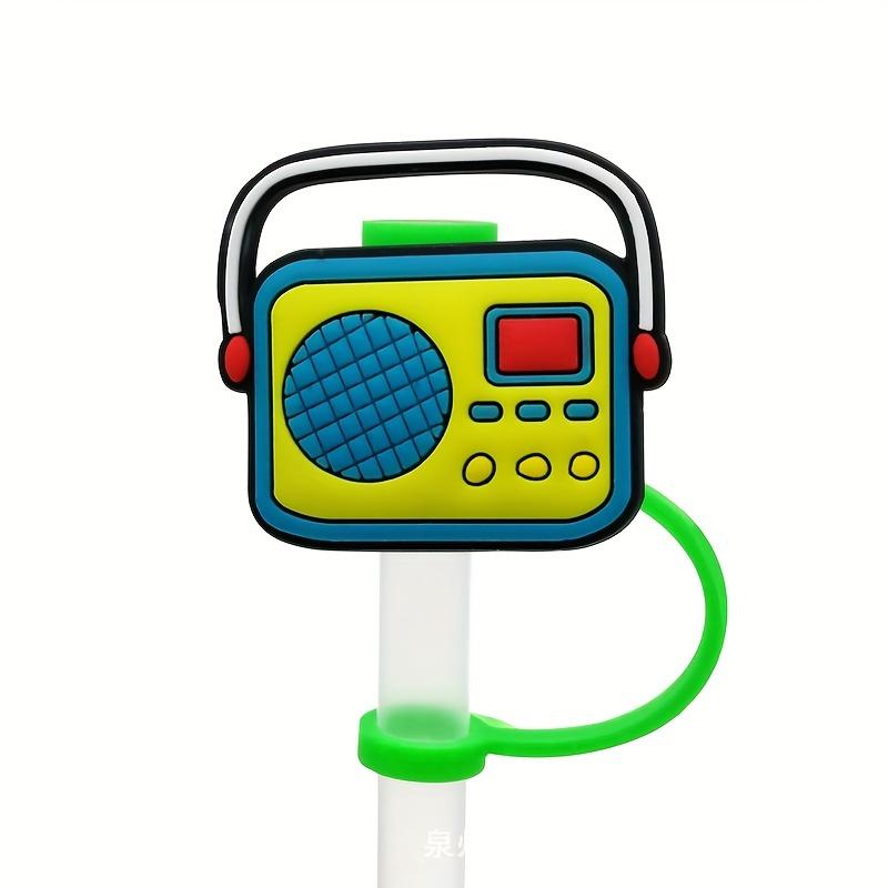 New 8PCS Cartoon Straw Decorations – Sweet Silicone Straw Sleeves, Dust Plugs & Caps for Parties