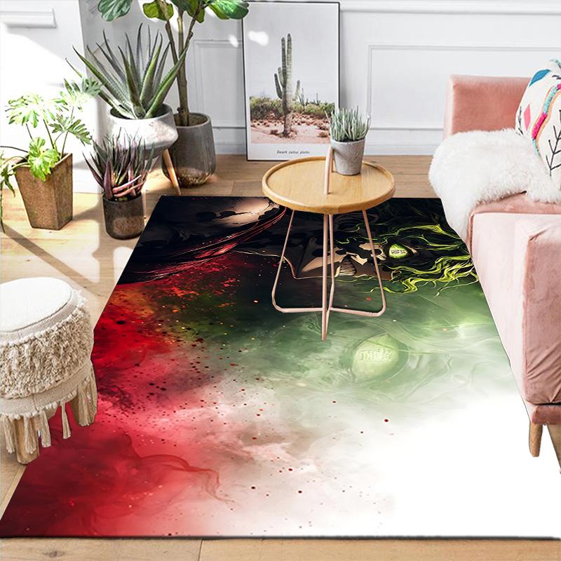 1Pc Dark Fantasy Warrior Rug, Office Carpet Indoor Outdoor Doormat, Non-Slip, Comfortable, Living, Christmas Halloween,  Xmas Gift S1261