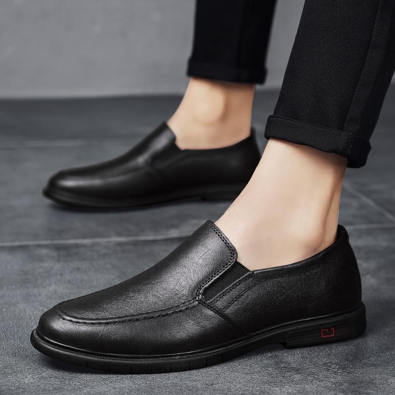 Fashion Casual Business Shoes Formal Genuine Leather Shoes Comfortable Men Soft-Soled Loafers Slip-On Flats Leisure Walk Man Moccasins