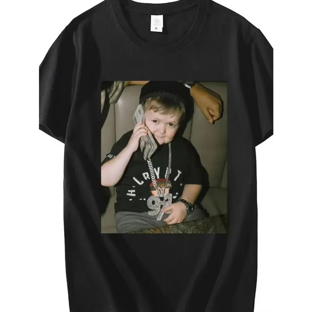 Hasbulla Slåssing T-skjorte Casual Hals Kortermet Komforttopp 100% Bomull Herre Dame Sommer T-skjorte Mote Trend T-skjorte