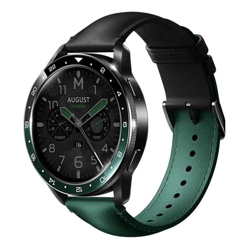 22MM Leather Sports Strap for HUAWEI Watch GT3 4 5 Xiaomi Watch S4/S4 Sport/S3 Soft Bracelet for Xiaomi Watch Series S2/S1 Pro Color Band Accessories