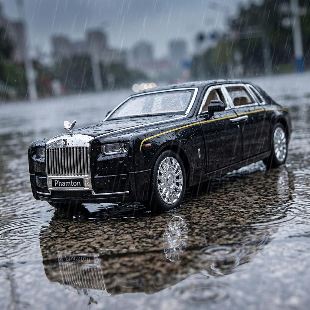 1:32 Roleks Phantom VIII Luksusowy Sedan Sportowy Samochód Ze Stopu Model Metalowy Odlewany Samochód Wyścigowy na Torze Model Pojazdu Symulacja Dźwięku