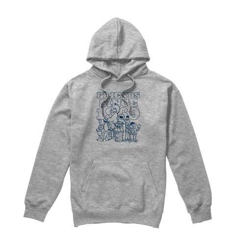 Sesame Street Unisex Adult Friends Since 1969 Heather Hoodie