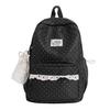 Schoolbag Japanese milk blue wave point girl backpack atmosphere lace lace gentle sweet sister travel photo small backpack