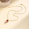 Nidin Cute Enamel Crystal Zircon Koi Fish Pendant Necklace Vintage Goldfish Chain Choker Lucky Animal Jewelry For Women Girls
