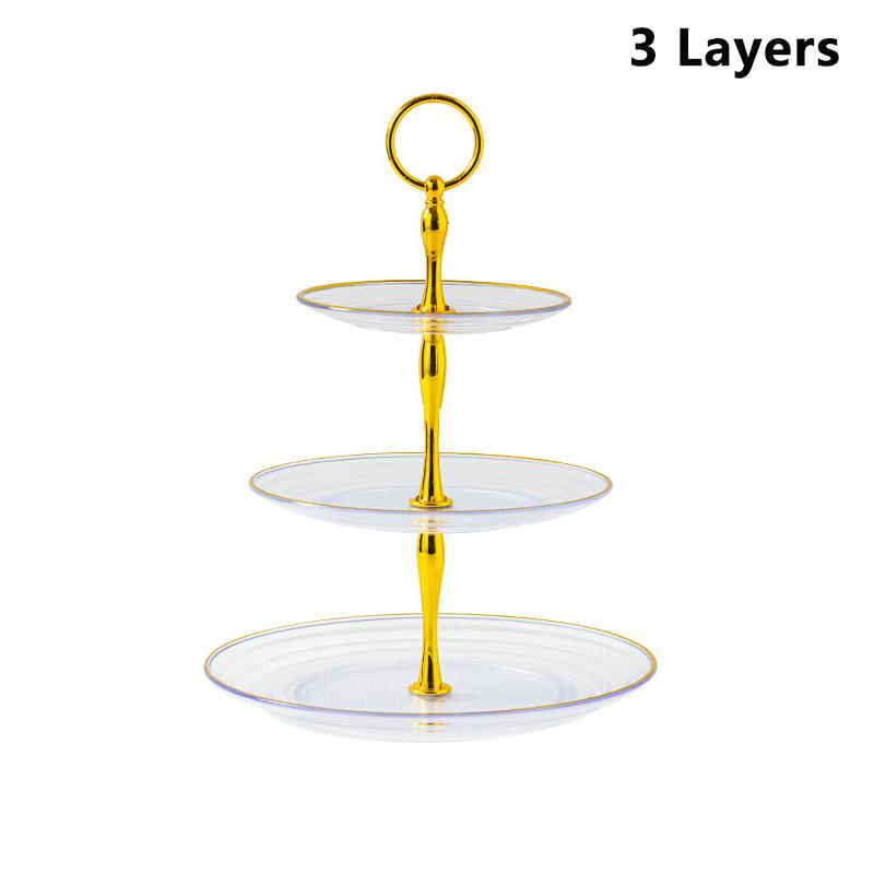 Kake Makron Brettstativ Fruktfat Cupcake Utstillingsstativ Kakeutstillingsstativ Plast Tørket Fruktfat Festborddekorasjon