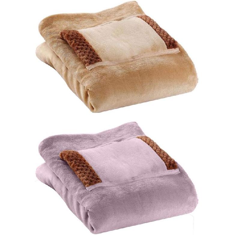 Heated Shawl USB Electric Throw 24x32Inch Flannel Fast Heating Blanket Lap Pad Warm Knee Foot Home Office Use Machine Washable, Khaki