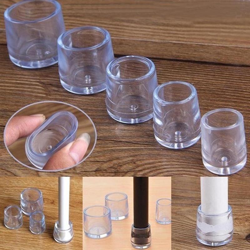 Transparent Rubber Floor Chair Anti Scratch Protector Cap Furniture Table Ferrul
