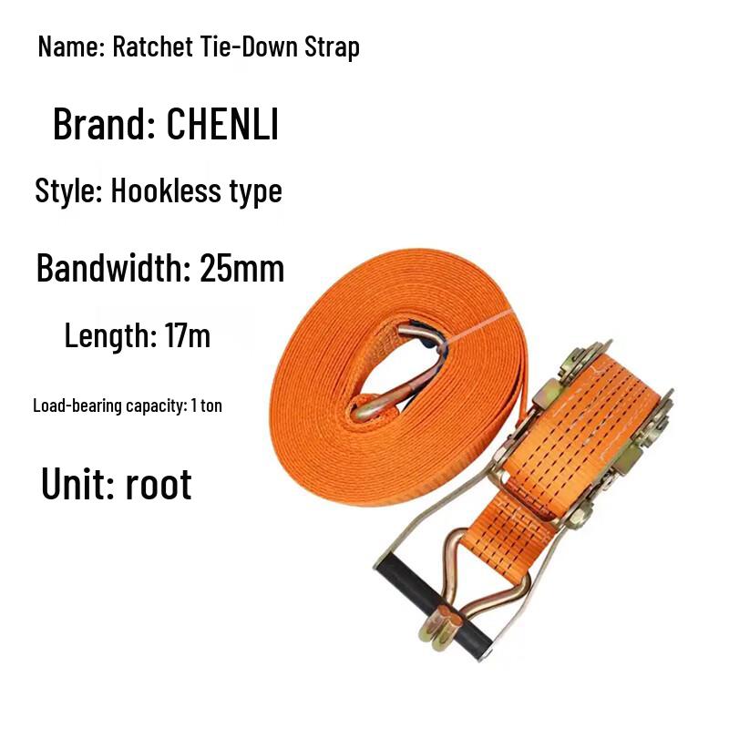 Hookless Ratchet Tie-Down Strap
