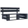 Pallet Bench - vidaXL - 45762 - Black Wood - 110x65x55 Cm - 2 Persons