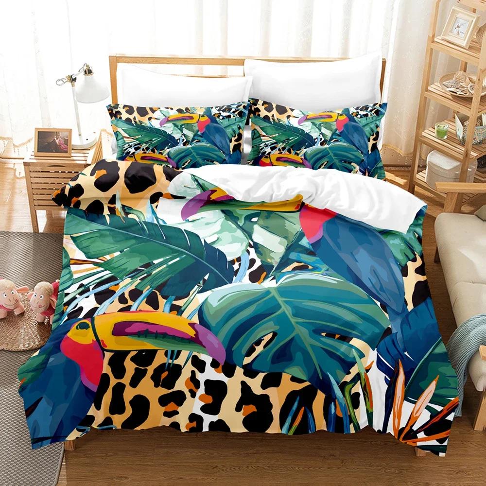 Comforter Gold Chain Leopard Leopard Print Comforter King Size Women Cheetah Home Hotel Room Soft Bedding Sets 3D