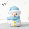 Cute Holiday Decorations for Micro Landscape Christmas Vinyl Figurines Santa Claus Snowman Reindeer Mini Statue Small Cake Toppers Desktop
