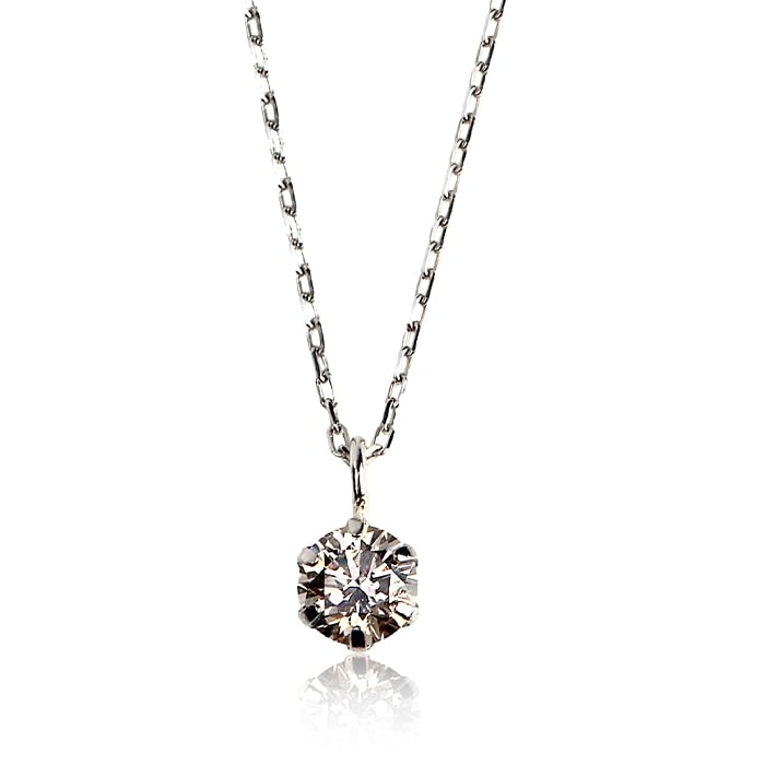 

Diamond Single Natural Platinum [OKKO] Necklace, Diamond, Women s, Wedding, Party, Diamond, 45cm, 850, 0.15ct