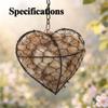 Nesting Bird Heart Outdoor Yard Art Handmade Fiber Bird Nesting Heart Birds Nests Material Holders Outdoor Courtyard Art