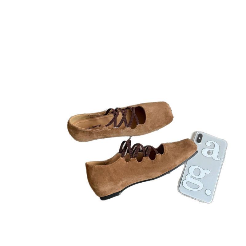 Innere Höhenerhöhung quadratischer Kopf Retro Ballett Einzelne Schuhe Damenschuhe Herbst 2025 neue flache französische Mary Jane Schuhe
