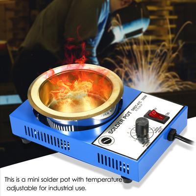 300W 220V 100mm 1200g Mini Lead Free Soldering Pot Titanium Coating Stainless Steel Solder Pot