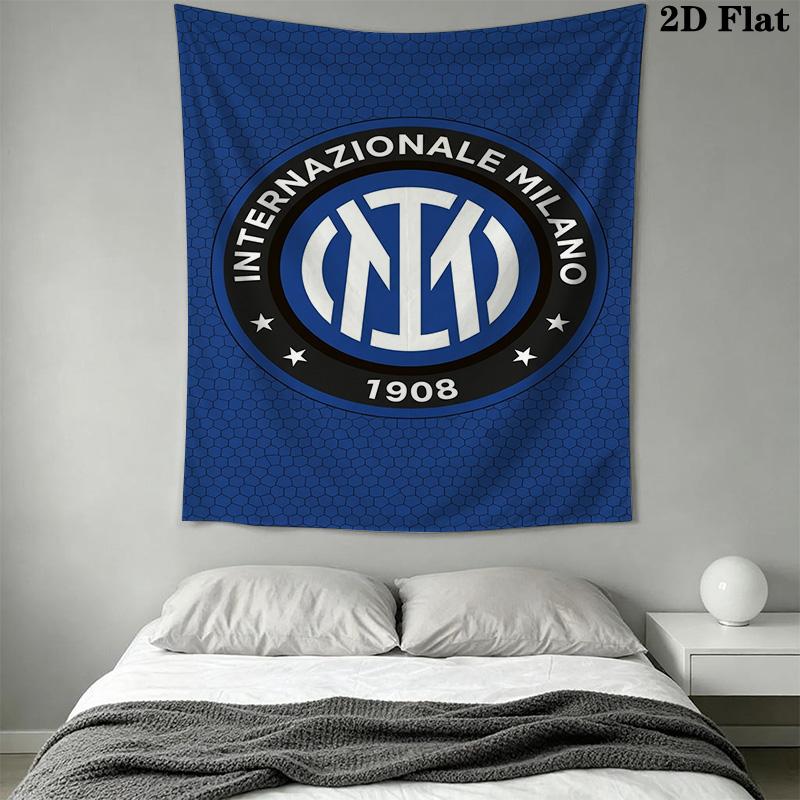 Inter Milan Crest Wallpaper Bedding 1 Duvet Cover 2 Pillowcase Without Core Christmas Birthday Gift Duvet Cover And Pillowcase
