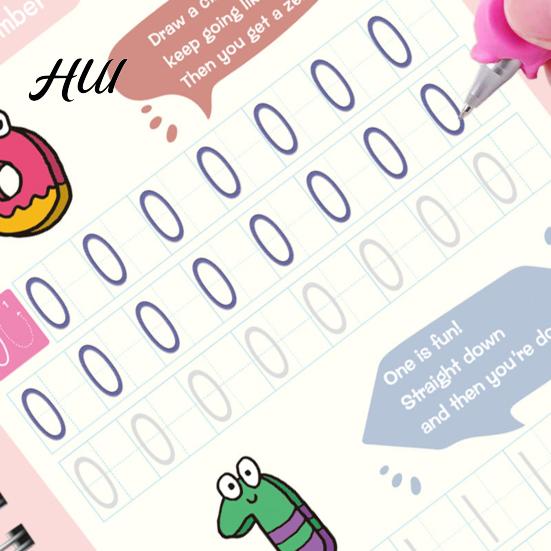 Handschrift-Übungsbuch-Set Rillenschrift-Übungsheft für Kinder von 3-5 Jahren Übungs-Kopiervorlage Spaßige Aktivitäten Junge Lerner