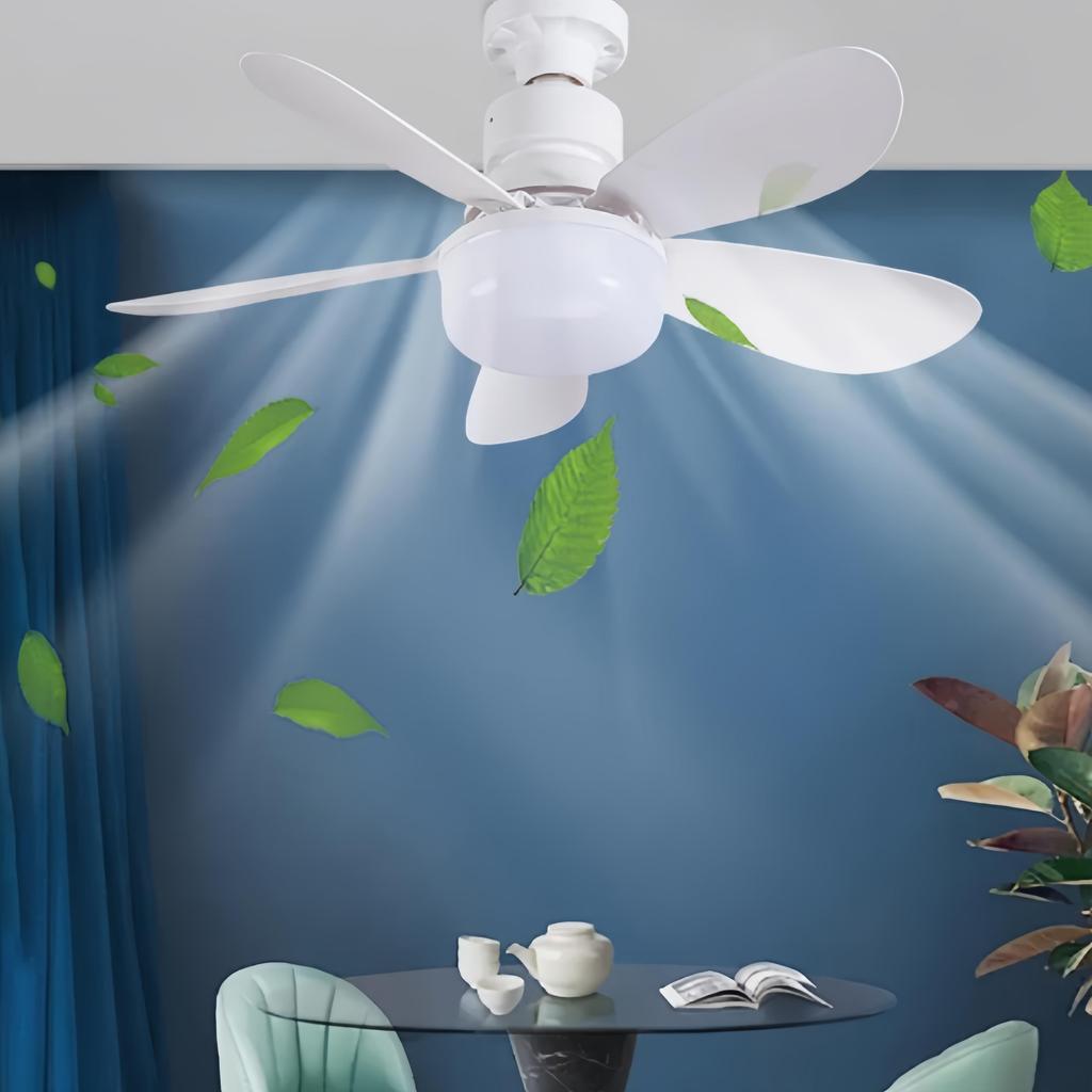1pc Socket Fan Light Screw Ceiling Fans with Lights and Remote Easy Install Ceiling Fan Dimmable Socket Fan Ceiling