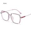 Fashion Leopard Oversized Myopia Glasses Women  Square Blocking Blue Light Ultralight Computer Graduation Eyeglasses minus