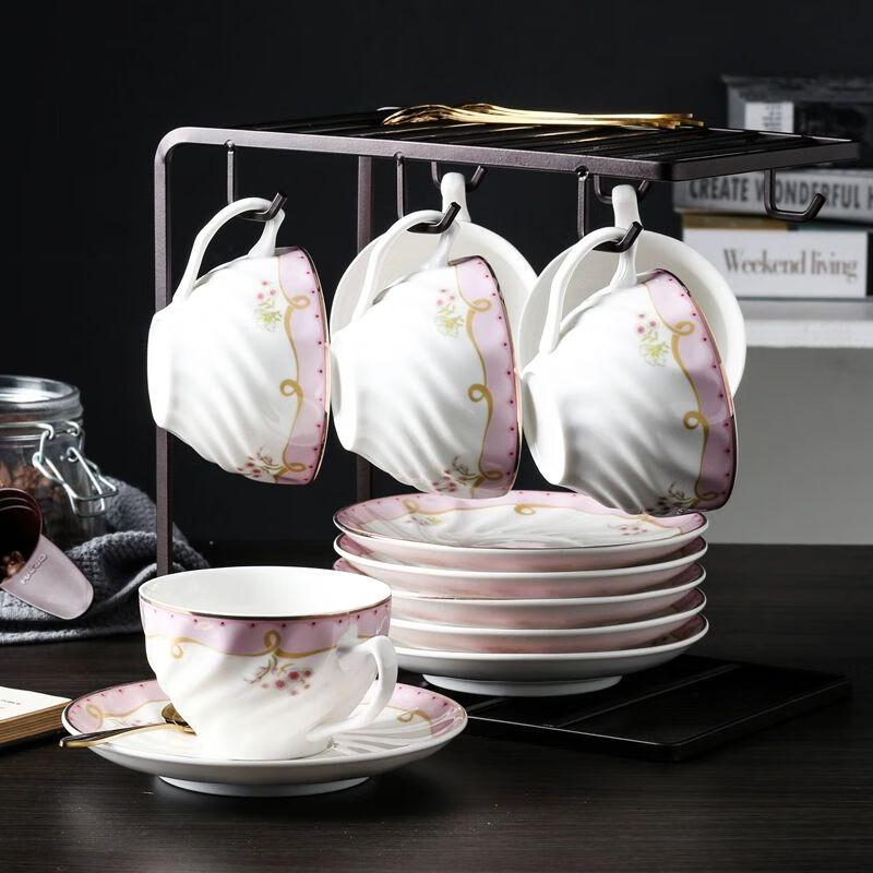 European Luxury Ceramic Coffee Cup & Saucer Set
