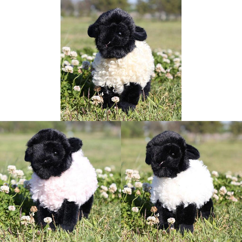 Jucărie Oaie de Pluș Păpușă Animal Umplută cu Bumbac PP Pentru Copii și Fete