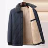Men's Winter Thickened Lapel Jacket - Plus Velvet, Warm, Loose Fit for Middle-aged & Elderly