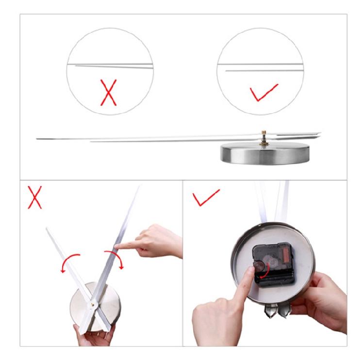 Clock Hands Modern Long Hands Wall Clock DIY Silent Movement for Living Room