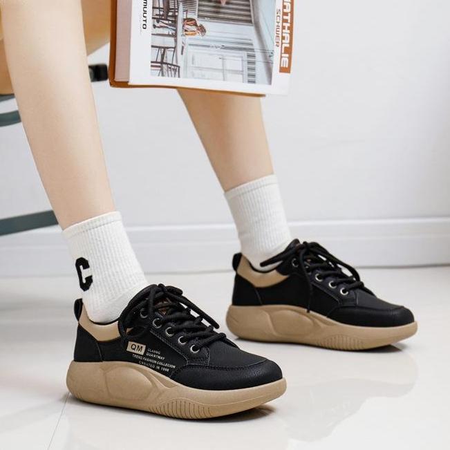 Mode-Sneaker für Damen, Outdoor-Schnürschuhe, rutschfeste Skateboard-Schuhe, leicht, bequem, lässig, atmungsaktiv, flache Sportschuhe für Damen