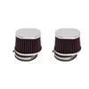 2pcs 55mm Red Motorcycle Scooter Air Filter High Flow Air Pods Cleaner Universal