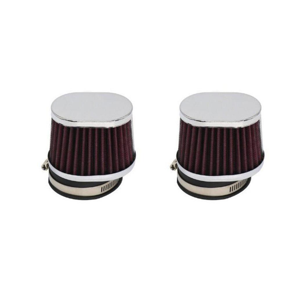 

2PCS Motorcycle Air Filter Motocross Scooter Air Intake Cleaner 58MM-62MM Inlet
