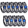 Luminous 12 Zodiac Constellation Sign Braided Couples Leather Bracelet For Men Black Rope Charm Party Grow In the Dark Jewelry