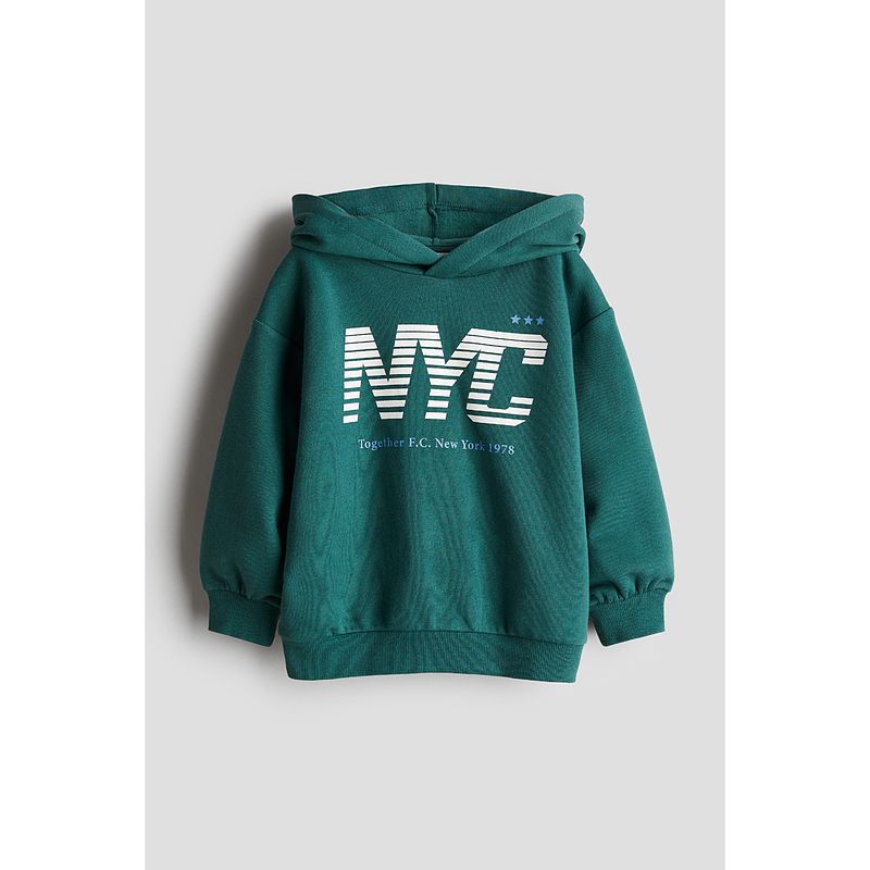 

HM Children s Clothing Boy s Hoody Autumn Loose American Soft Letters Print Fashionable Long Sleeve Hoodie 1245286 Cyan/NYC 130/64(6-8Y)