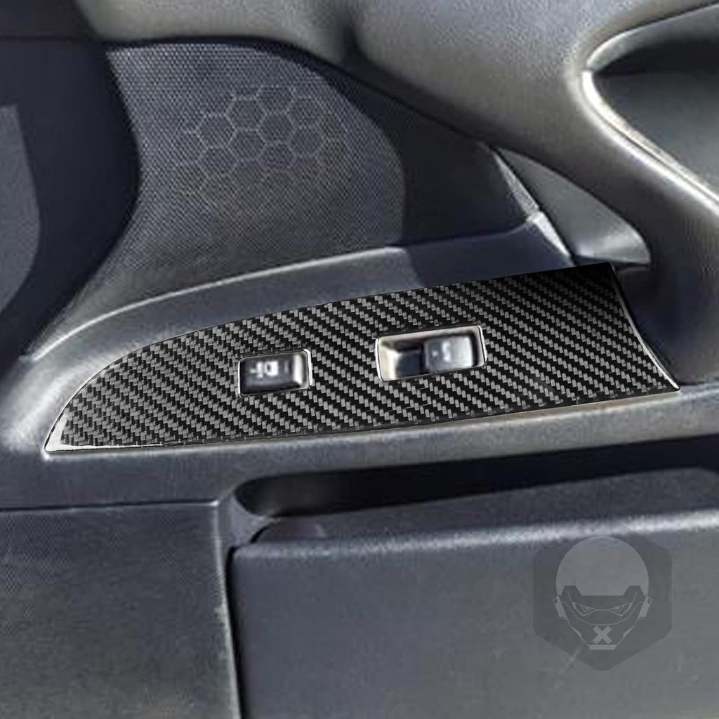NVCNX Real Carbon Fiber Trim for Lexus Is 250 350 Accessories | for 2006-2008 2007 IS250 IS350 Interior, Door Inner Front Rear Window Lift Switch