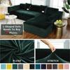 Velvet Fabric Sofa Covers For Living Room Plush Stretch Sofa Slipcover Thick Embossing Couch Cover Cold Protection Sofa Cover