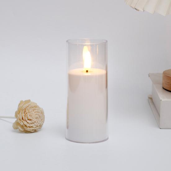 3Pcs Flameless LED Candles Battery Operated Flickering Candles LED Votive Candle Light for Home Cafe Restaurant Decor
