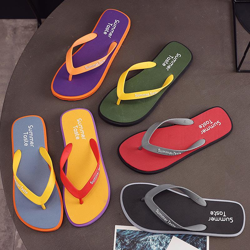 New flip-flops men's summer fashion outer wear new men's foot pinch drag personalized non-slip outdoor beach sandals