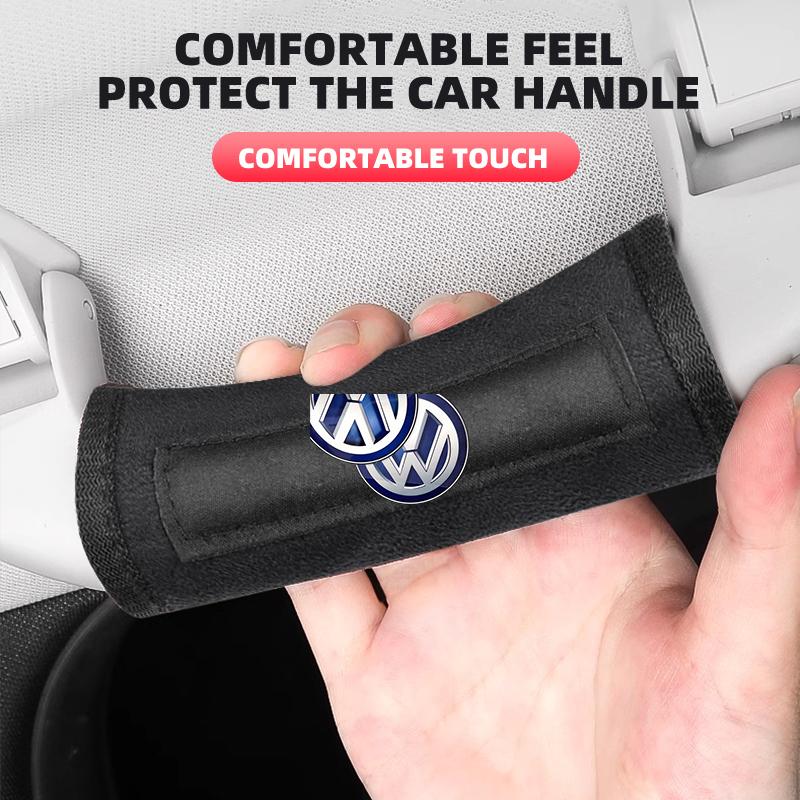 2026 Hot For Volkswagen VW 1/2PCS Car Interior Roof Handle Plush Protective Cover For VW Volkswagen Golf Polo Passat Touran Jett