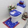 New 3PCS A Set Christmas Soft Toilet Cover Snowman Thickened Seat Lid Pad