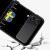 Vlajka britského srdečního tepu Čína Láska Linka Pouzdro na telefon pro Samsung Galaxy Z Flip 3 4 5 Černé skládací mobilní pouzdro Tvrdý PC Ochranný kryt