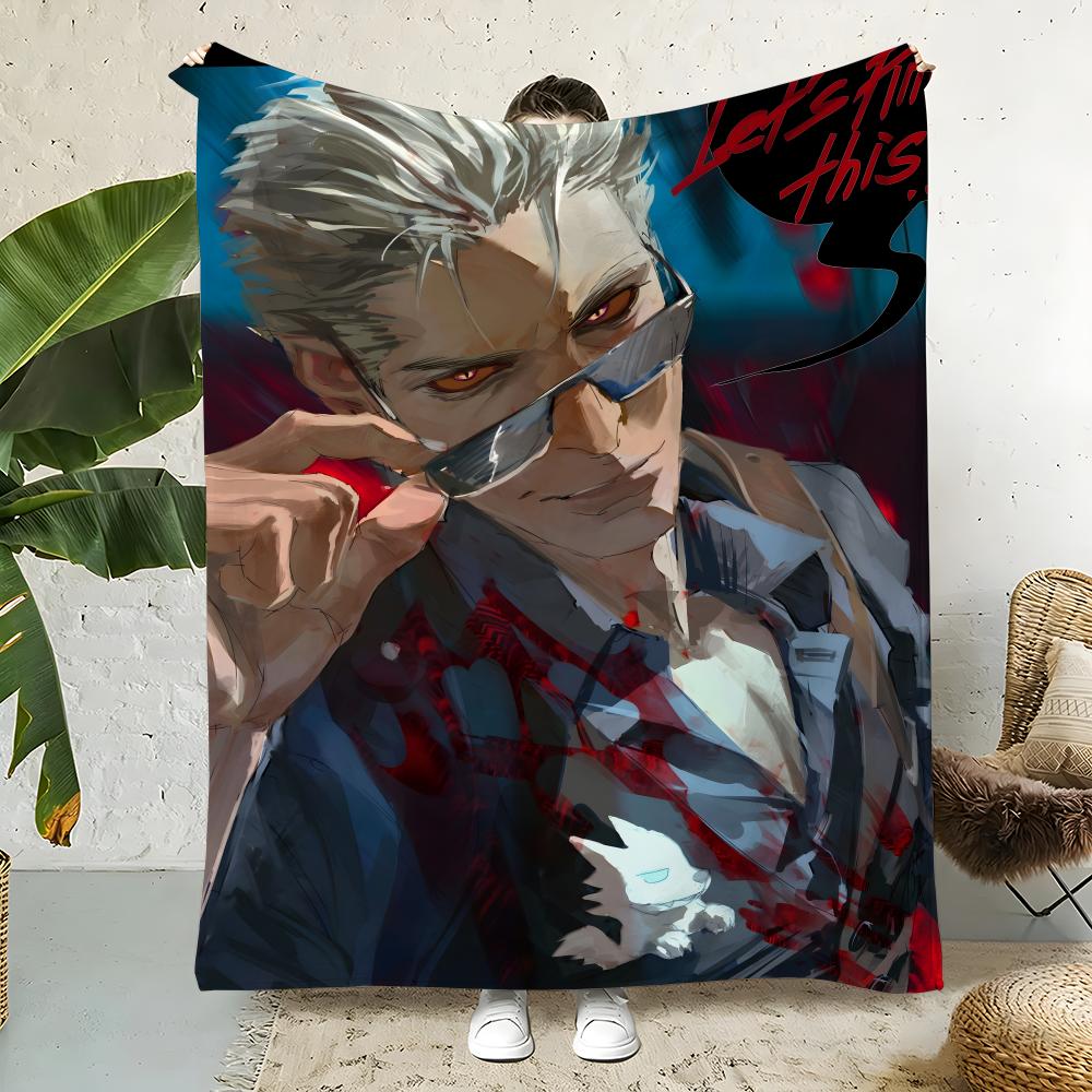 Game R-Resident Evil Throw  Flannel Throw Blanket,Bed Home Office Nap Blanket Travel,Camping,Picnic Blanket Soft Decor 75X95CM