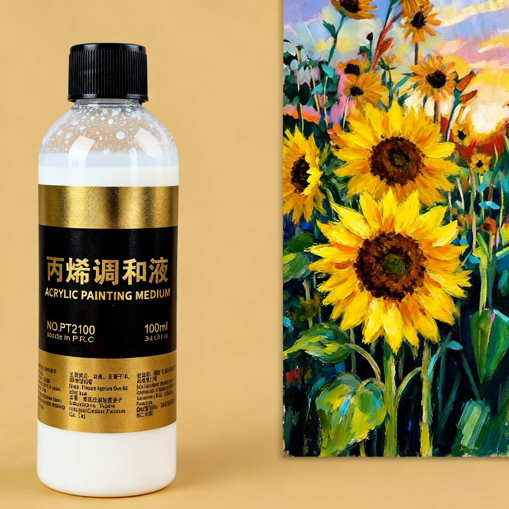 Acrylic Fluid Medium Paint Thinner Art Acrylic Paint Thinner for Teachers Artists Palette Preparation Color Blending Craft 100ml